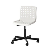 Swivel chair without armrest Black-White I Axis-360