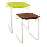 Multi utility Laptop Table with White legs Combo pack Medium Green & Brown