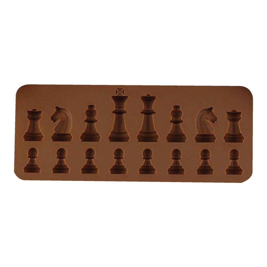 Silicone Chocolate Chess Shaped Mould - 16 Cavity