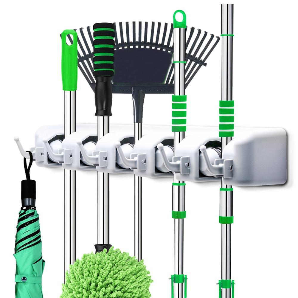 5-Layer Wall Mounted Organizer Mop And Broom Holder