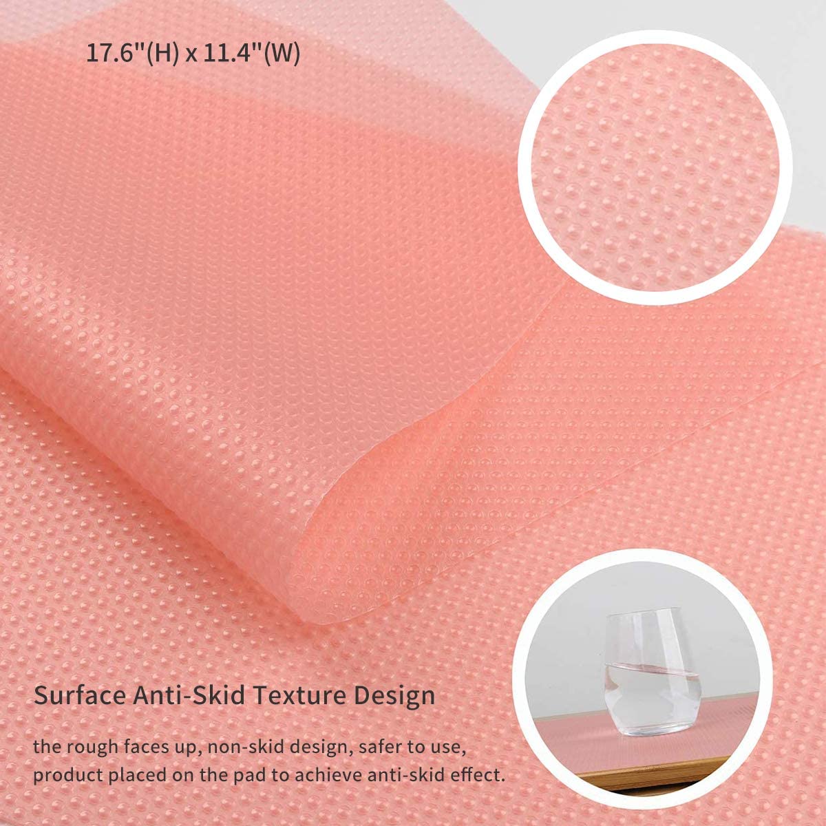 Anti Slip Mat Dresser & Wardrobe Liner - (Pink 3 Meter)