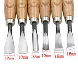 Wood carving chisel 6pc set I Round Handle - Wudore