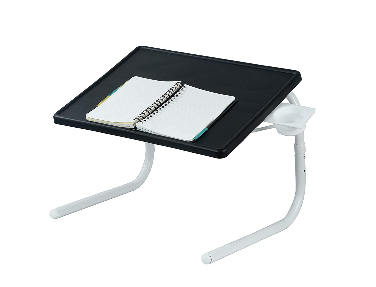 Mini foldable Study table - Black with White legs