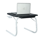 Mini foldable Study table - Black with White legs