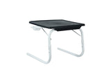 Mini foldable Study table - Black with White legs