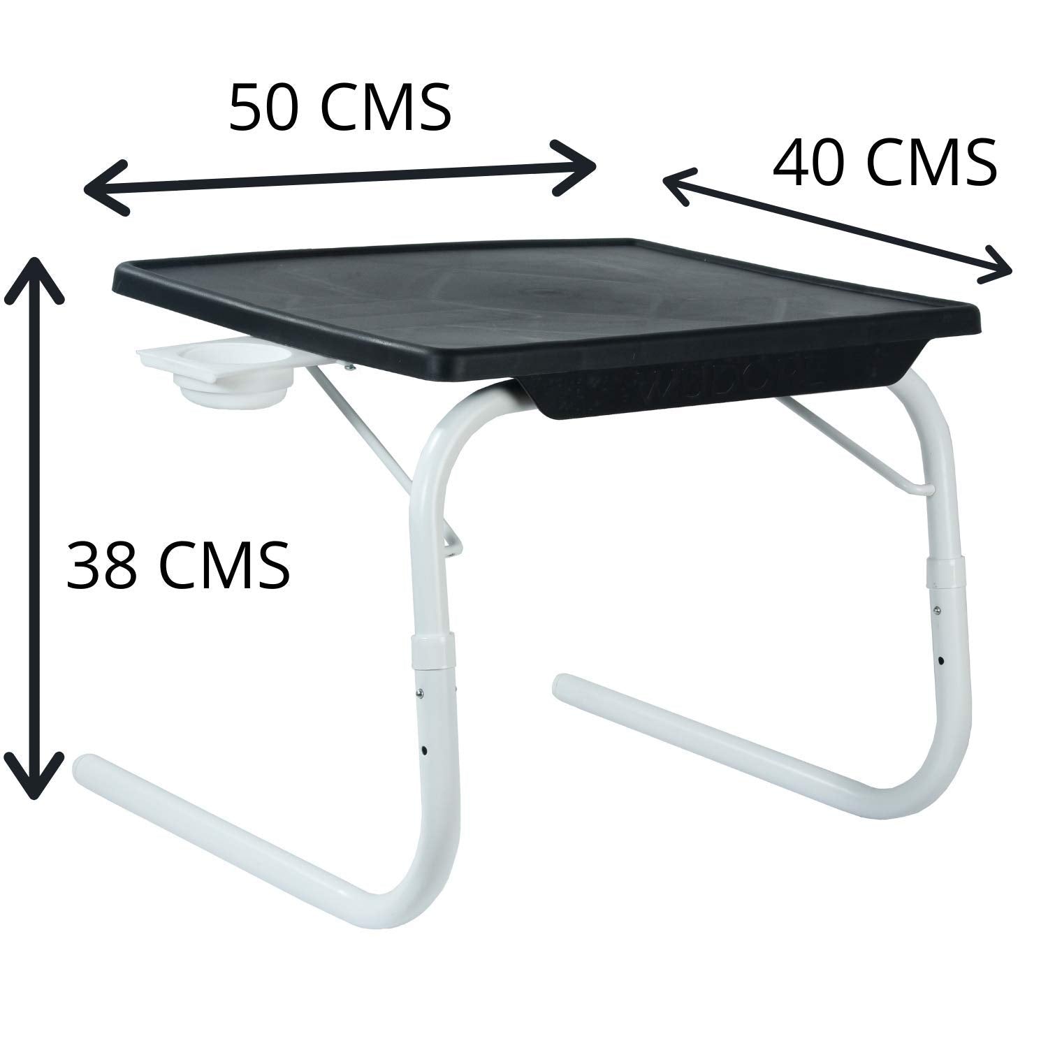 Mini foldable Study table - Black with White legs