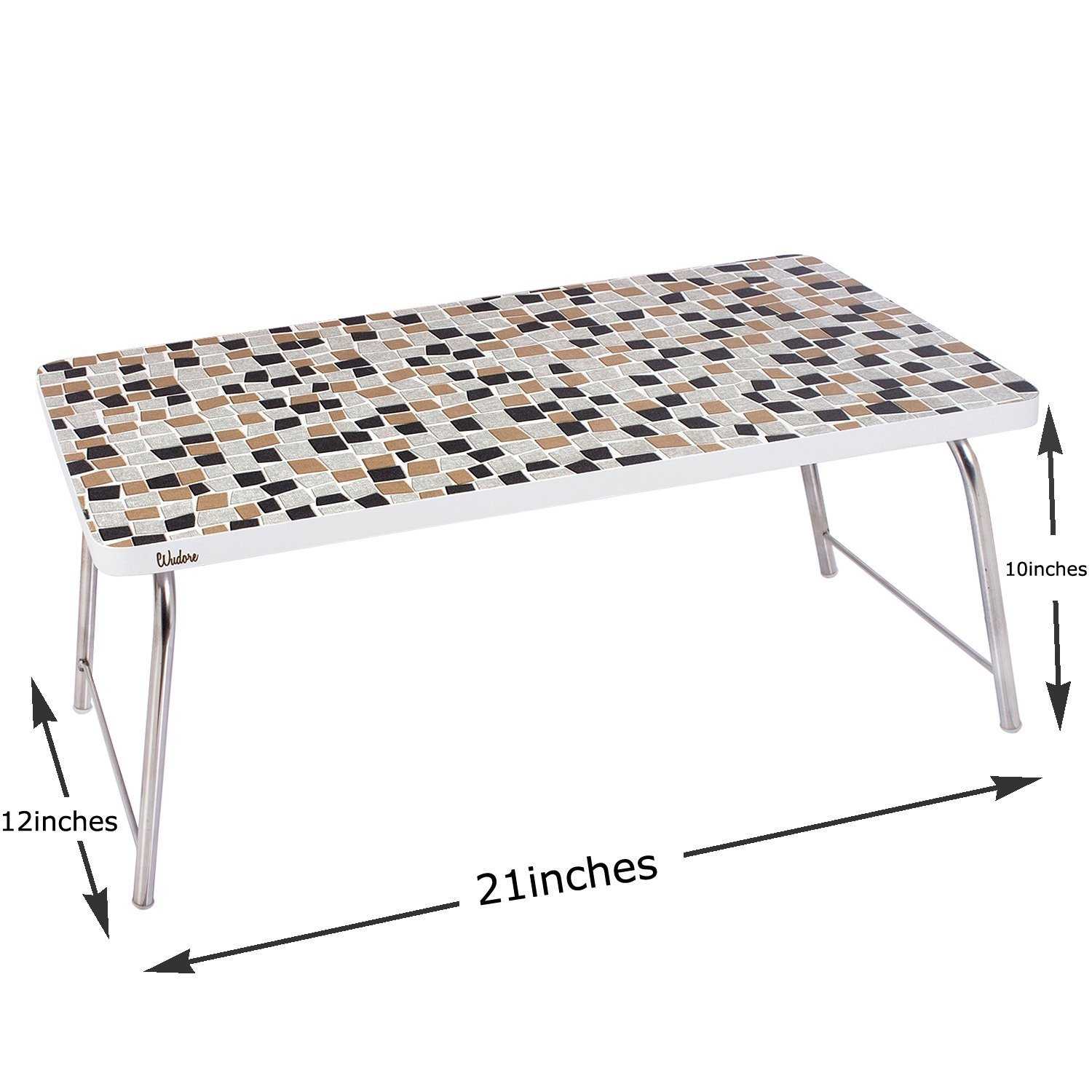 Laptop Table With Folding Steel Legs - Mosaic | Wudore