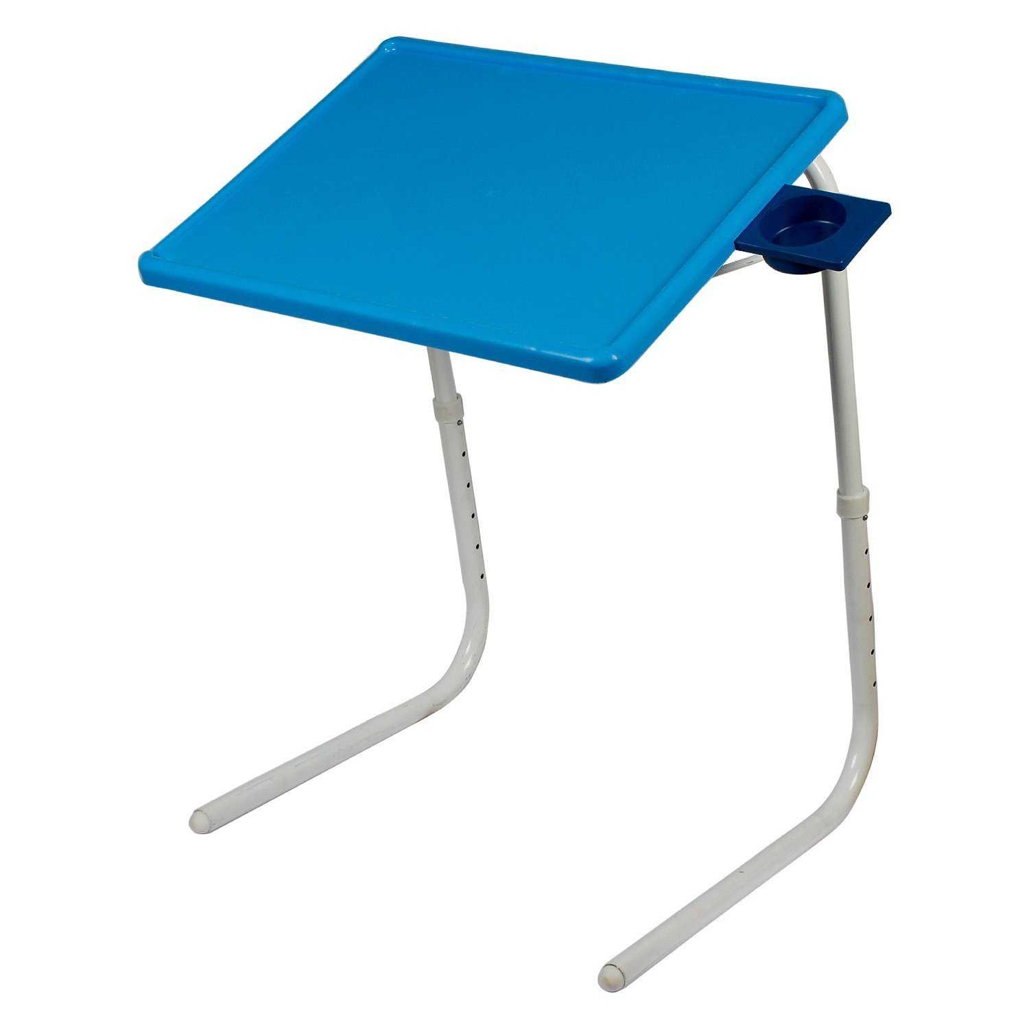 Multipurpose Tablemate with white legs and Blue finishing | Wudore