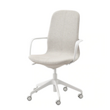 Office chair with armrest Beige I Pivot-in-out