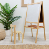 Preschool Art Easel with White and Black board I Di-Side - Wudore