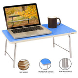 Laptop Table with folding legs Blue colored optimal design | Wudore