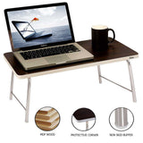 Laptop Table with folding legs Black walnut colored optimal design | Wudore