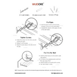 Wall mounted cloth stand Installation guide - Wudore.com