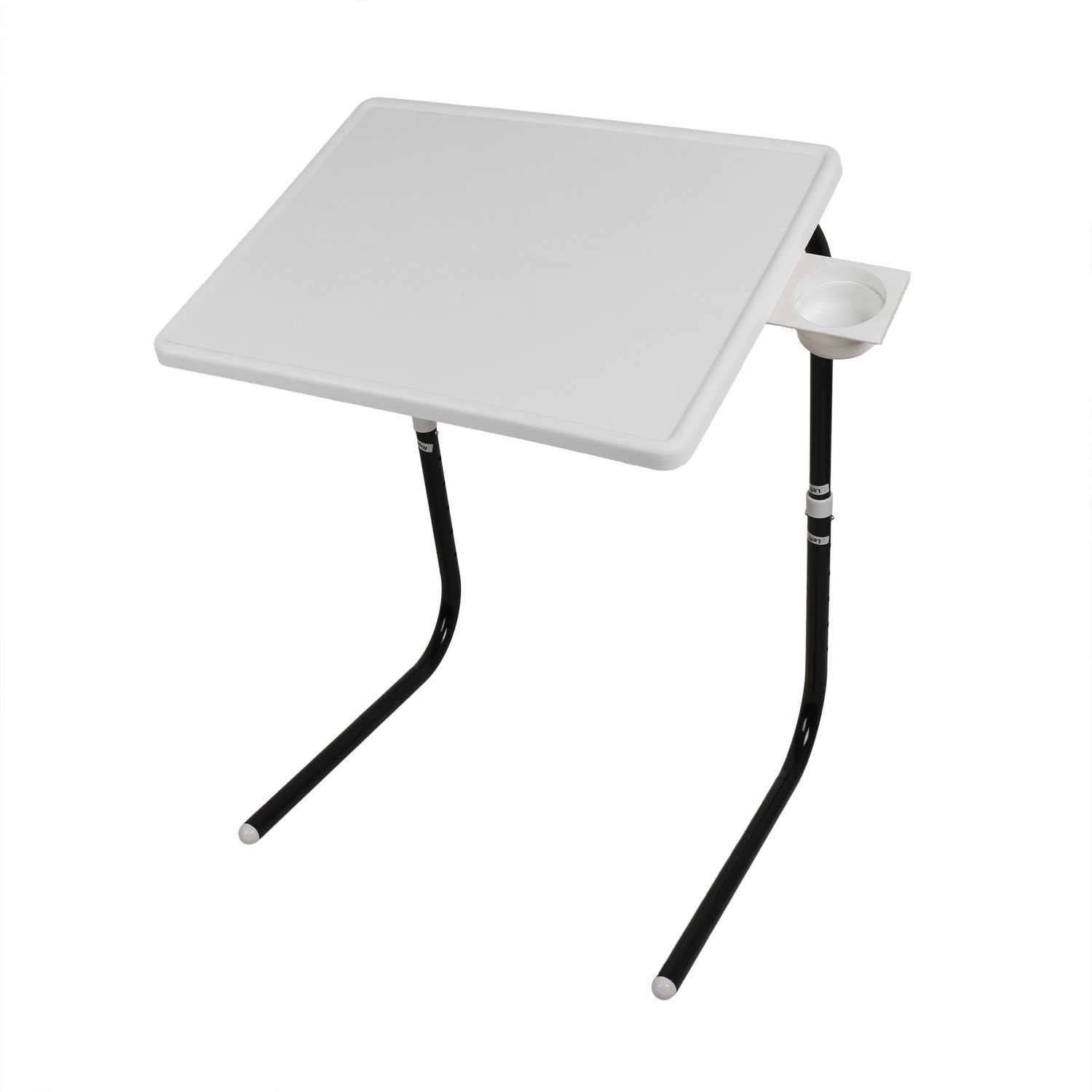  Table mate with black legs and white finishing | Wudore