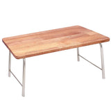 Laptop Table With Folding Steel Legs - Natural wood | Wudore