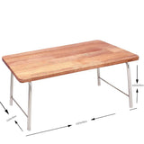 Laptop Table With Folding Steel Legs - Natural wood | Wudore