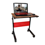 Multipurpose Work From Home Table with Wheels - Fire wood