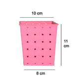 Square Single Dotted Flower planter (Pink)