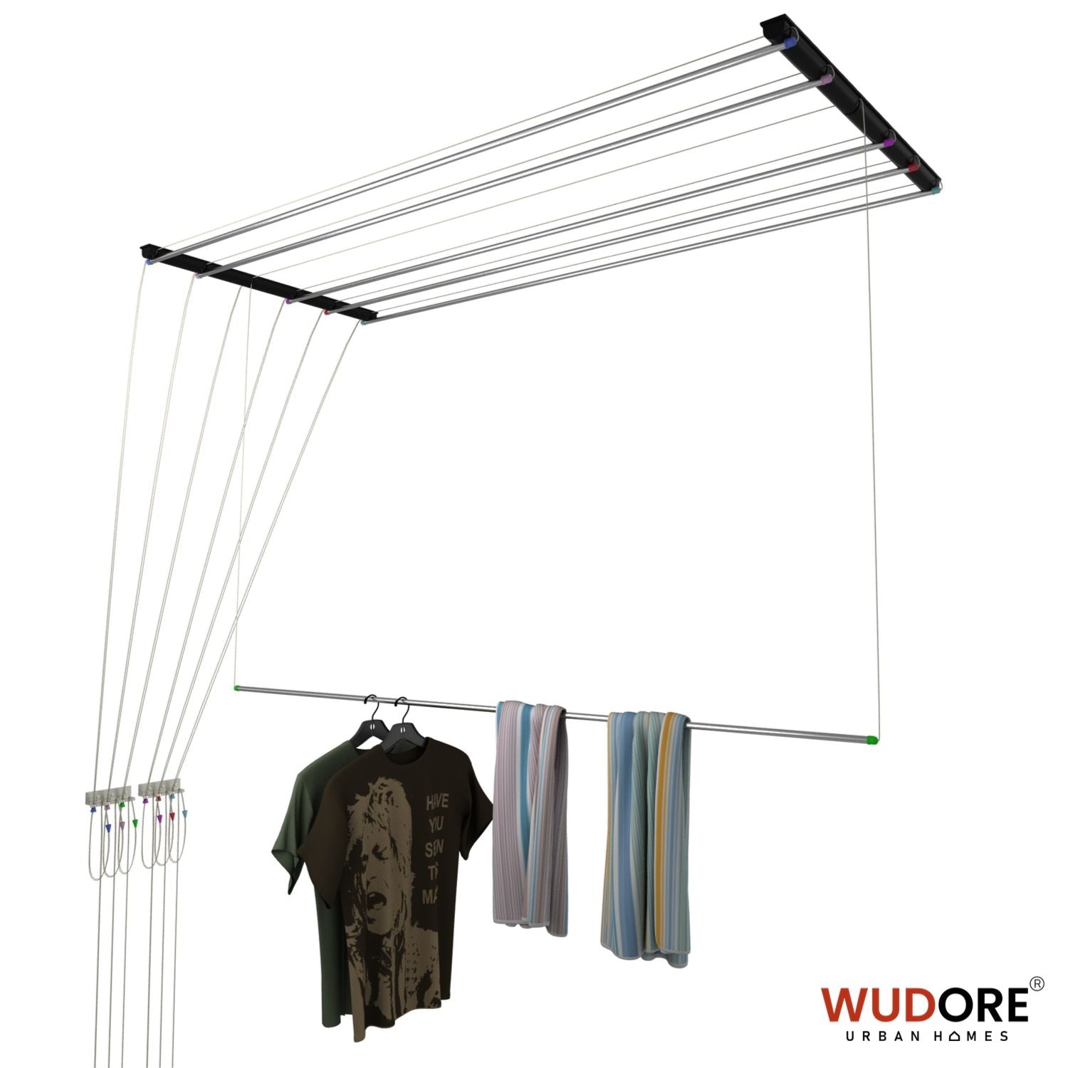 Pulley cloth drying hanger in 6 lines - 12mm OD I Superio