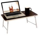 Laptop Table with folding legs Black walnut colored | Wudore