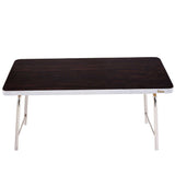 Laptop Table with folding steel legs Black walnut colored | Wudore