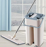 Scratch  Mop With 2 In 1 Self Clean Wash Dry Hands Free Flat Mop