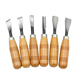 Wood carving chisel 6pc set I Round Handle - Wudore