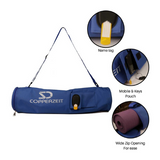 YogaMat Carry Bag with Pouch and Name Tag I Blue